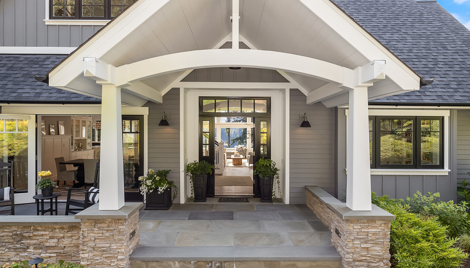 Beautiful covered porch welcomes you in!