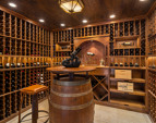The rich, beautiful, 900 bottle wine cellar!