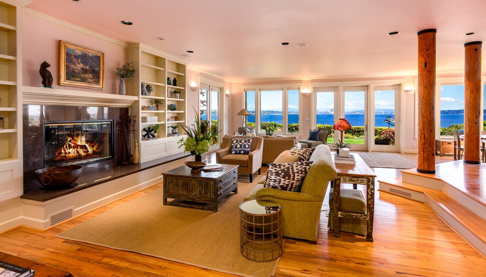 The water views greet you upon entry. Hardwood floors throughout the home!