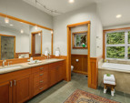 A spa-inspired bathroom is a retreat.