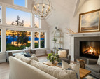 Sunsets & limestone fireplace invites you to relax & unwind.